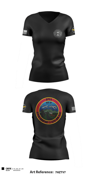 Women's Short Sleeve Vneck Shirt, A Co, 2-13th AVN REGT, , Teamtime, Team time, sublimation, custom sports apparel, team uniforms, spirit wear, spiritwear, sports uniforms, custom shirts, team store, custom team store, fundraiser sports, apparel fundraiser