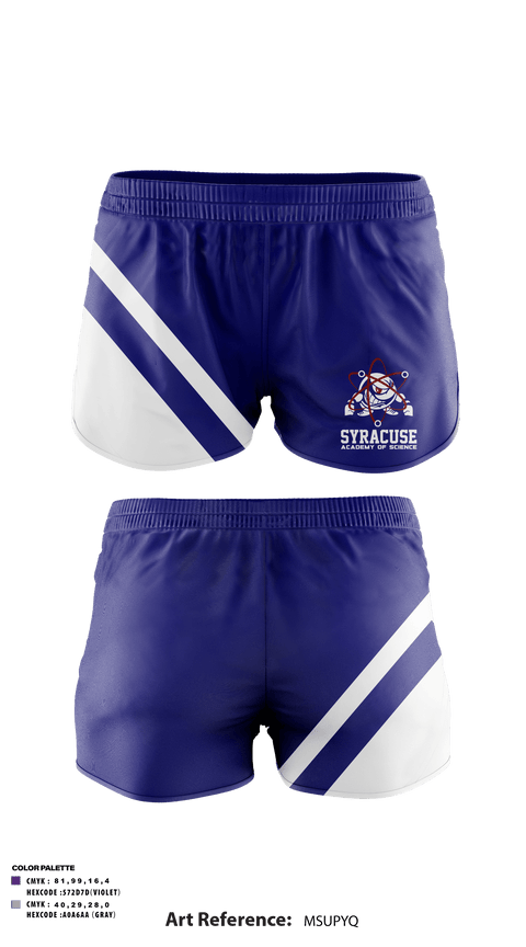 Track Shorts, Syracuse Academy of Science, Track & Field, Teamtime, Team time, sublimation, custom sports apparel, team uniforms, spirit wear, spiritwear, sports uniforms, custom shirts, team store, custom team store, fundraiser sports, apparel fundraiser