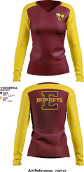 Enumclaw High School 61712627 Women's Long Sleeve V-neck Shirt - 1