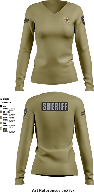 Henry County S.E.R.T. 87395571 Women's Long Sleeve V-neck Shirt - 4