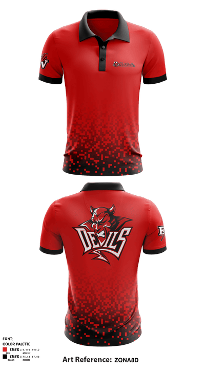 East Valley High School 74711750 Short Sleeve Performance Polo - 1