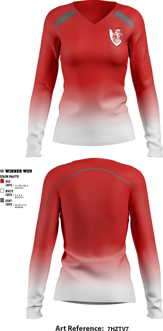 Women's Long Sleeve Vneck Shirt, The Fighting 36th, E-Sports, Teamtime, Team time, sublimation, custom sports apparel, team uniforms, spirit wear, spiritwear, sports uniforms, custom shirts, team store, custom team store, fundraiser sports, apparel fundraiser