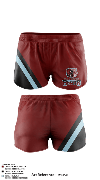 Track Shorts, Baldwin High School, Spirit Store, Teamtime, Team time, sublimation, custom sports apparel, team uniforms, spirit wear, spiritwear, sports uniforms, custom shirts, team store, custom team store, fundraiser sports, apparel fundraiser
