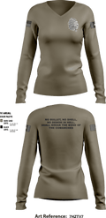 113th MP Company 24456487 Women's Long Sleeve V-neck Shirt - 1