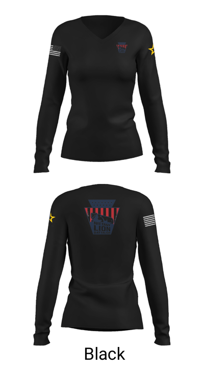 Nittany Lion Battalion 19698812 Women's Long Sleeve V-neck Shirt - 39