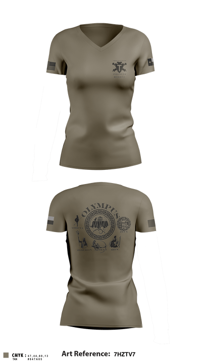3-133 FA 79966998 Women's Short Sleeve V-neck Shirt - 1