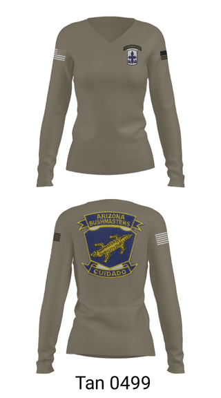 Women's Long Sleeve Vneck Shirt, , Army, Teamtime, Team time, sublimation, custom sports apparel, team uniforms, spirit wear, spiritwear, sports uniforms, custom shirts, team store, custom team store, fundraiser sports, apparel fundraiser