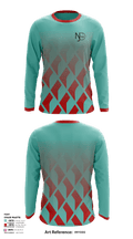 NJ Squash Club 16396700 Long Sleeve Performance Shirt - 1