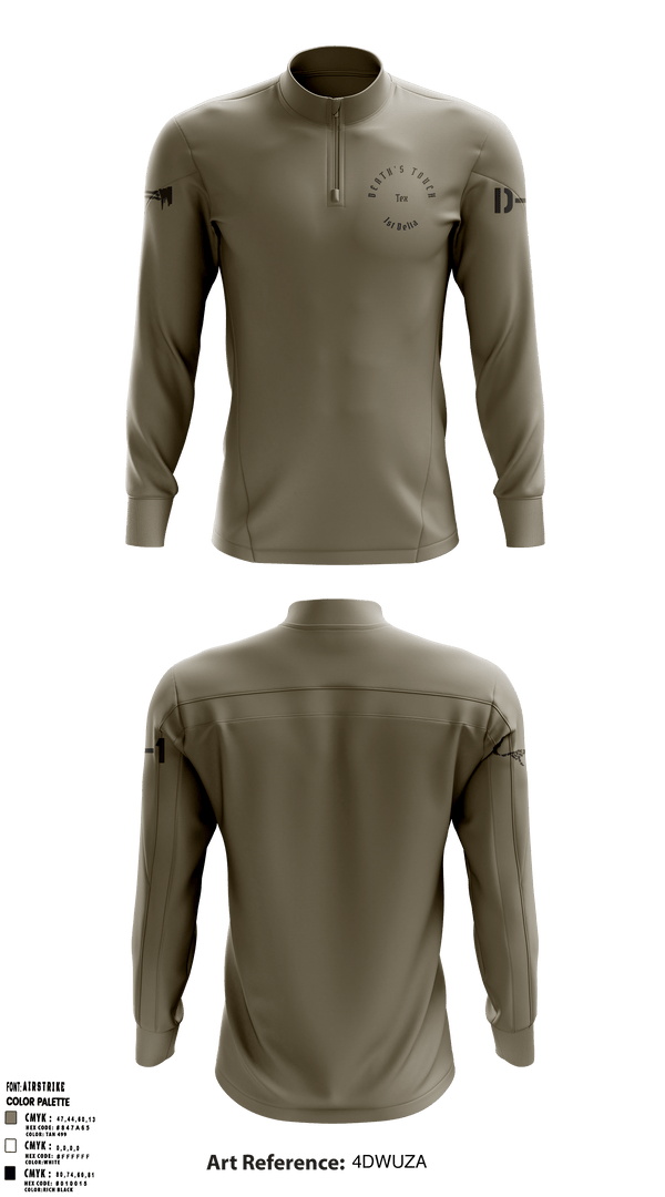 Quarter Zip Jacket, , Army, Teamtime, Team time, sublimation, custom sports apparel, team uniforms, spirit wear, spiritwear, sports uniforms, custom shirts, team store, custom team store, fundraiser sports, apparel fundraiser