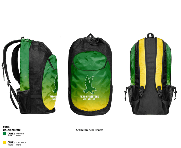 Gear Bag, Akron Firestone High School Wresling, Wrestling, Teamtime, Team time, sublimation, custom sports apparel, team uniforms, spirit wear, spiritwear, sports uniforms, custom shirts, team store, custom team store, fundraiser sports, apparel fundraiser