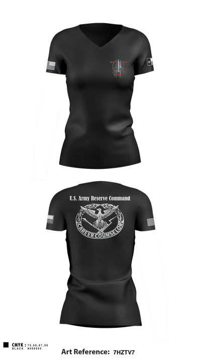 AREA 2, 12TH BN ARCG 57616910 Women's Short Sleeve V-neck Shirt - 1