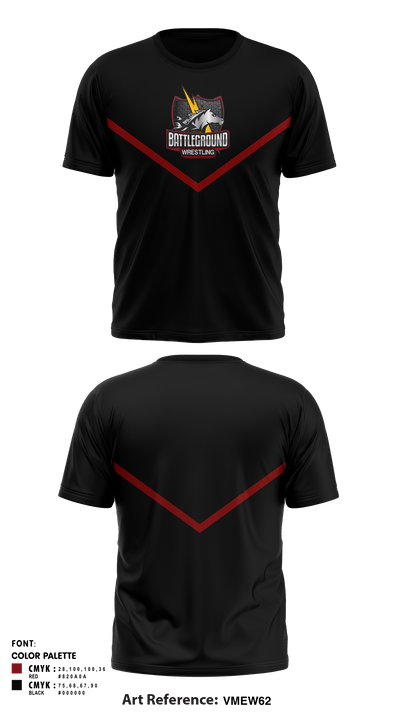 BATTLEGROUND WRESTLING 37344542 Short Sleeve Performance Shirt - 6