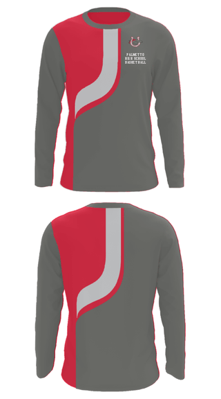 Long Sleeve Performance Shirt, Palmetto High School Basketball, Men's Basketball, Teamtime, Team time, sublimation, custom sports apparel, team uniforms, spirit wear, spiritwear, sports uniforms, custom shirts, team store, custom team store, fundraiser sports, apparel fundraiser