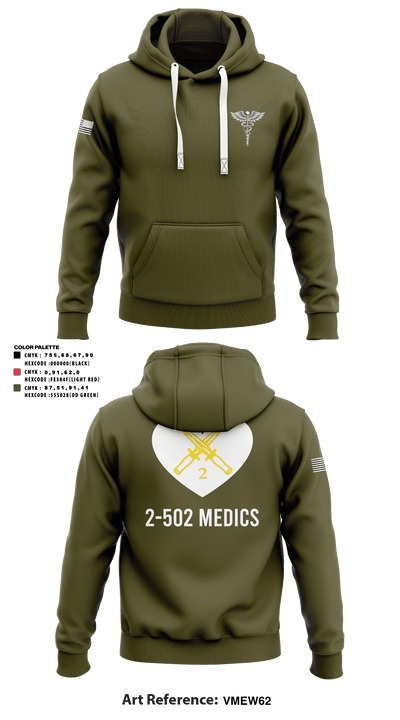 2-502IN Medical Platoon 90993317 Hoodie - 3