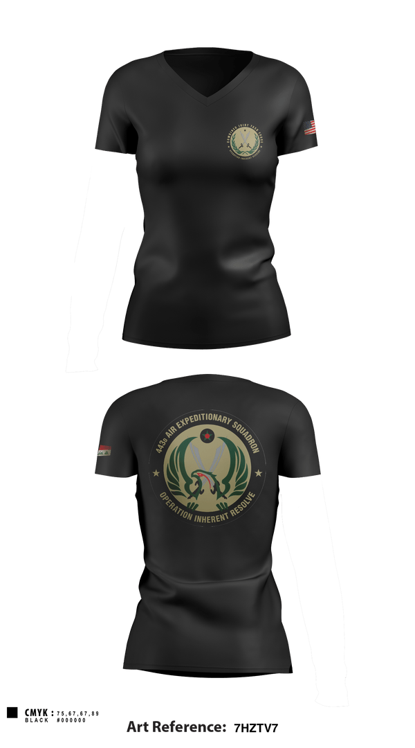 Women's Short Sleeve Vneck Shirt, 443 AES, Air Force, Teamtime, Team time, sublimation, custom sports apparel, team uniforms, spirit wear, spiritwear, sports uniforms, custom shirts, team store, custom team store, fundraiser sports, apparel fundraiser