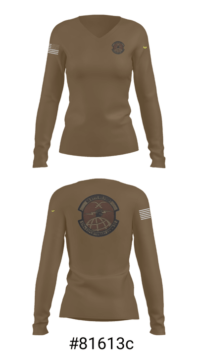 378 Expeditionary Communications Squadron 36516521 Women's Long Sleeve V-neck Shirt - 37