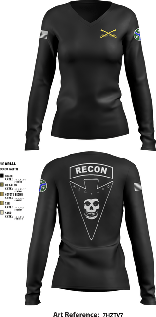 Women's Long Sleeve Vneck Shirt, , Army, Teamtime, Team time, sublimation, custom sports apparel, team uniforms, spirit wear, spiritwear, sports uniforms, custom shirts, team store, custom team store, fundraiser sports, apparel fundraiser