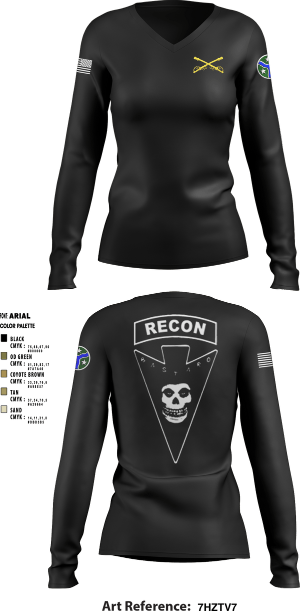 Women's Long Sleeve Vneck Shirt, , Army, Teamtime, Team time, sublimation, custom sports apparel, team uniforms, spirit wear, spiritwear, sports uniforms, custom shirts, team store, custom team store, fundraiser sports, apparel fundraiser