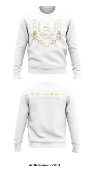 Crew Neck Sweatshirt, Courtyard Chuch, , Teamtime, Team time, sublimation, custom sports apparel, team uniforms, spirit wear, spiritwear, sports uniforms, custom shirts, team store, custom team store, fundraiser sports, apparel fundraiser