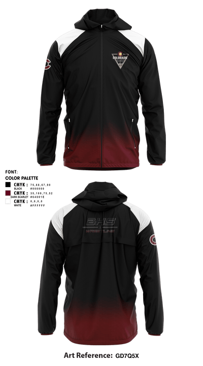 Berthoud High School Spartans 48349950 Windbreaker - 1