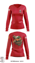 D 4-3 ADA 71951735 Women's Long Sleeve V-neck Shirt - 50