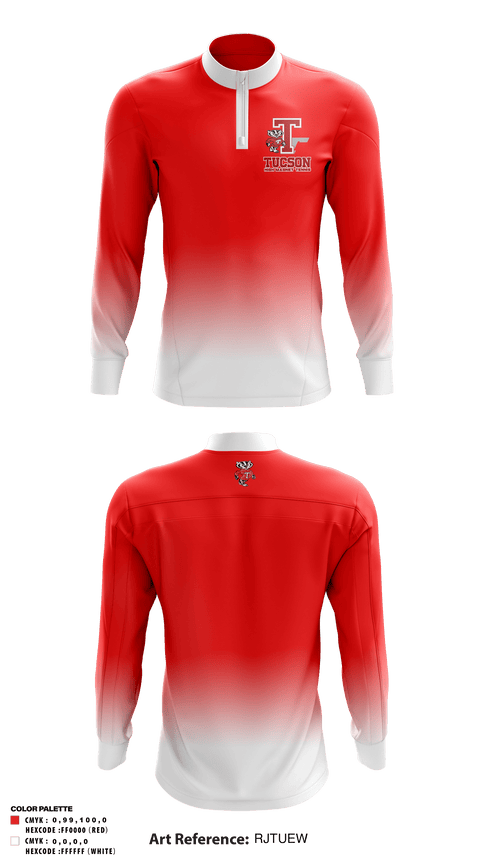 Quarter Zip Jacket, Tucson High Magnet School Tennis, Tennis, Teamtime, Team time, sublimation, custom sports apparel, team uniforms, spirit wear, spiritwear, sports uniforms, custom shirts, team store, custom team store, fundraiser sports, apparel fundraiser