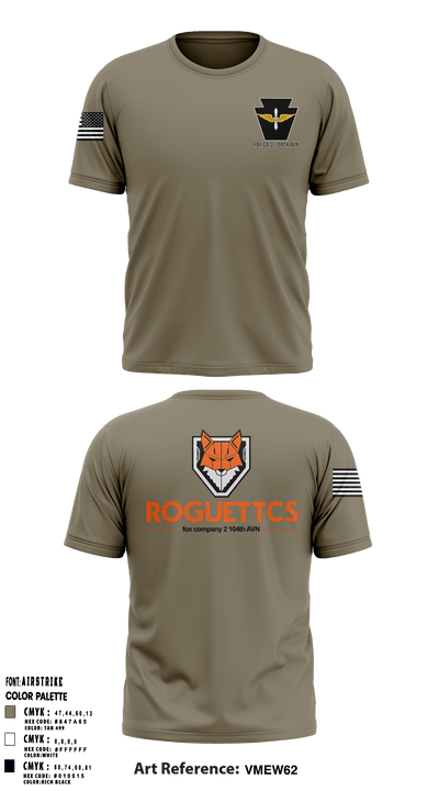 Fox company 2/104th avn 96762502 Short Sleeve Performance Shirt - 9