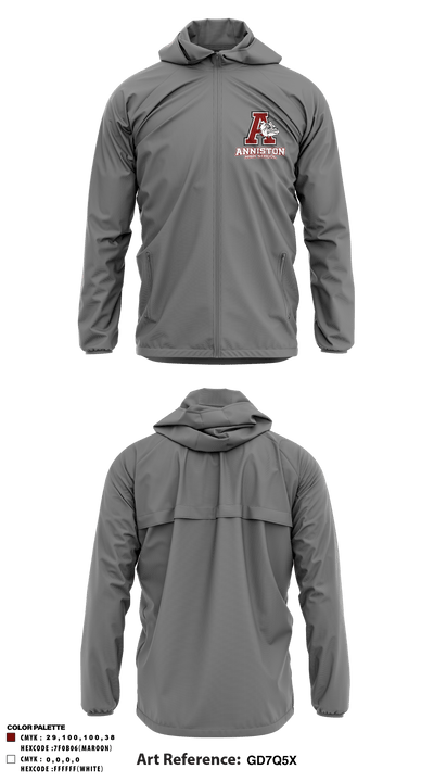 Anniston High School 96960836 Windbreaker - 4