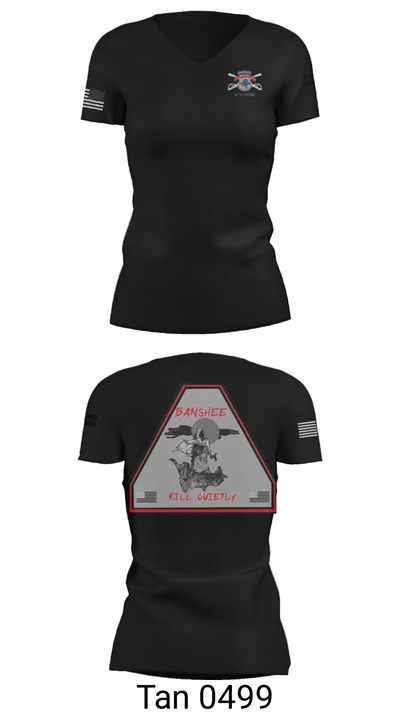 3-71 Cav 93669084 Women's Short Sleeve V-neck Shirt - 22
