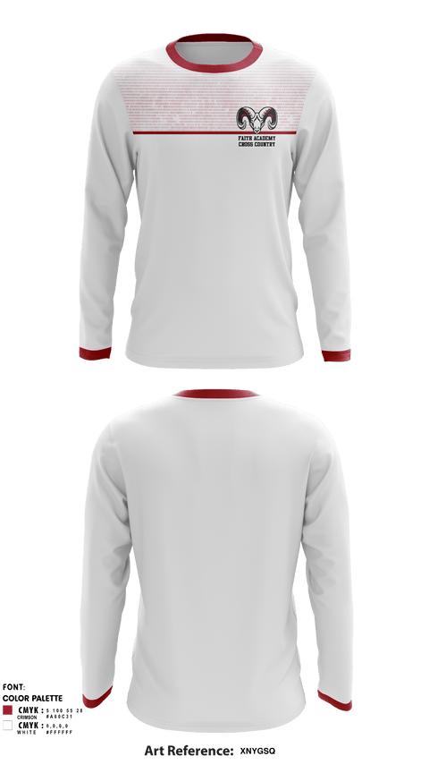Long Sleeve Performance Shirt, Faith Academy Cross Country, Cross Country, Teamtime, Team time, sublimation, custom sports apparel, team uniforms, spirit wear, spiritwear, sports uniforms, custom shirts, team store, custom team store, fundraiser sports, apparel fundraiser