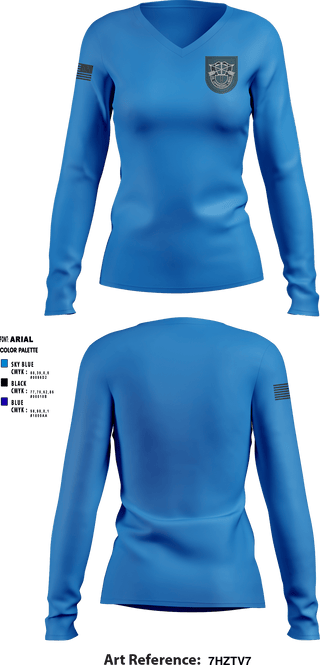 Women's Long Sleeve Vneck Shirt, , Army, Teamtime, Team time, sublimation, custom sports apparel, team uniforms, spirit wear, spiritwear, sports uniforms, custom shirts, team store, custom team store, fundraiser sports, apparel fundraiser