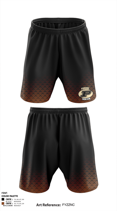 Purdue Swimming 46324115 Athletic Shorts With Pockets - 1