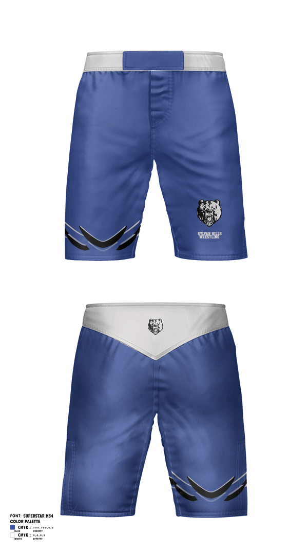 Fight Shorts, Sylvan Hills High School Wrestling, Wrestling, Teamtime, Team time, sublimation, custom sports apparel, team uniforms, spirit wear, spiritwear, sports uniforms, custom shirts, team store, custom team store, fundraiser sports, apparel fundraiser