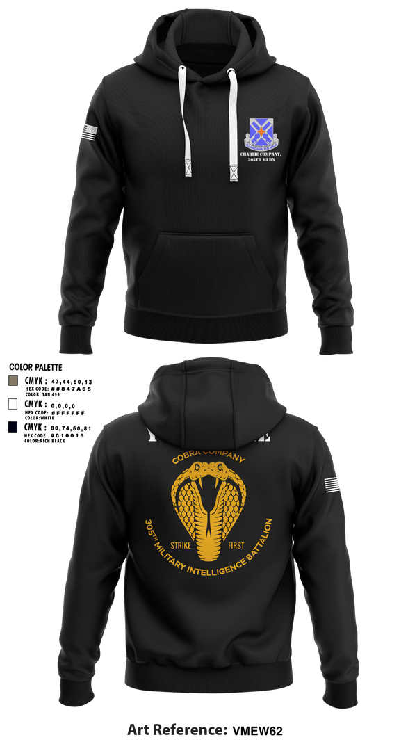 Hoodie, Charlie Company, 305th MI BN, , Teamtime, Team time, sublimation, custom sports apparel, team uniforms, spirit wear, spiritwear, sports uniforms, custom shirts, team store, custom team store, fundraiser sports, apparel fundraiser