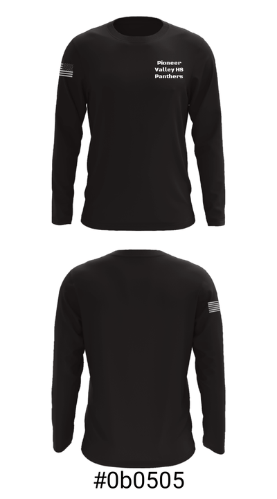 Pioneer Valley HS Panthers 49239487 Long Sleeve Performance Shirt - 18