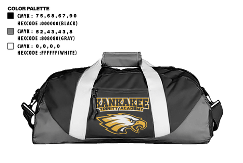 Duffle Bag, Kankakee Trinity Academy Junior High School, Spirit Store, Teamtime, Team time, sublimation, custom sports apparel, team uniforms, spirit wear, spiritwear, sports uniforms, custom shirts, team store, custom team store, fundraiser sports, apparel fundraiser