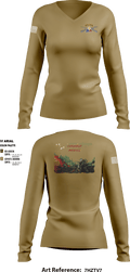 C Co, 2-70th AR, 2 ABCT, 1 ID 35817119 Women's Long Sleeve V-neck Shirt - 3