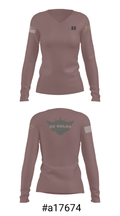 22 Halos 54349080 Women's Long Sleeve V-neck Shirt - 37