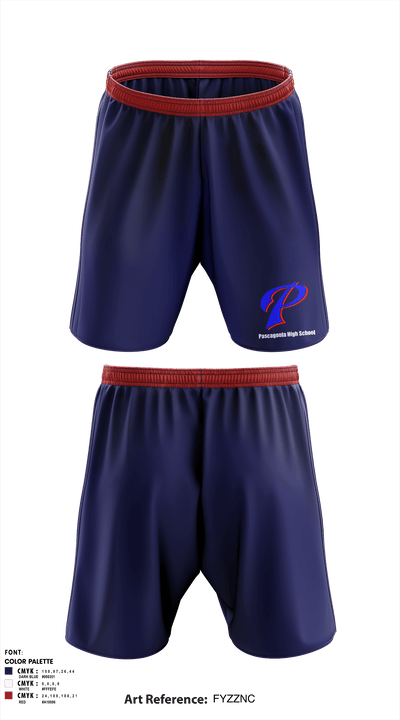 Pascagoula High School 44918795 Athletic Shorts With Pockets - 1