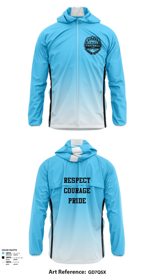 Windbreaker, O'Neal Football Clinic, Football, Teamtime, Team time, sublimation, custom sports apparel, team uniforms, spirit wear, spiritwear, sports uniforms, custom shirts, team store, custom team store, fundraiser sports, apparel fundraiser