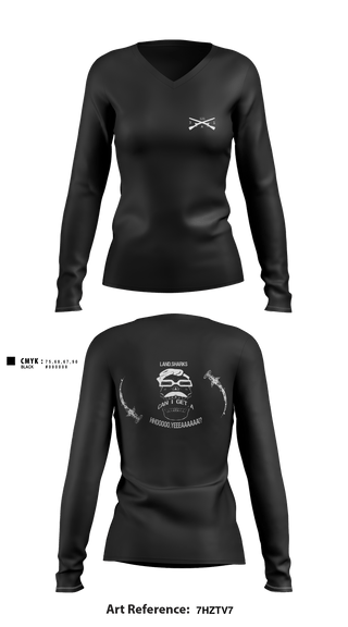 Women's Long Sleeve Vneck Shirt, 1st PLT/Able Co/3-121 IN, Army, Teamtime, Team time, sublimation, custom sports apparel, team uniforms, spirit wear, spiritwear, sports uniforms, custom shirts, team store, custom team store, fundraiser sports, apparel fundraiser