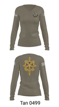 HHC, USAICOE 85471895 Women's Long Sleeve V-neck Shirt - 40