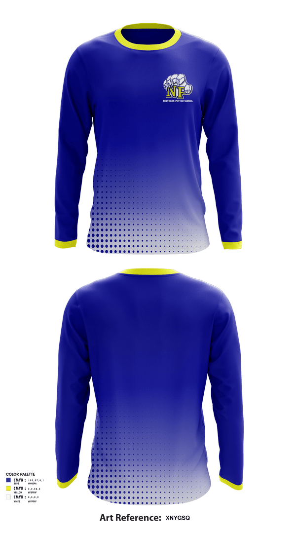 Long Sleeve Performance Shirt, Northern Potter School District, Spirit Store, Teamtime, Team time, sublimation, custom sports apparel, team uniforms, spirit wear, spiritwear, sports uniforms, custom shirts, team store, custom team store, fundraiser sports, apparel fundraiser