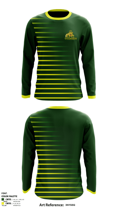 Aguilar Public High School 10671701 Long Sleeve Performance Shirt - 1