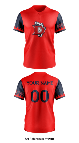 Two Button Softball Jersey, Glenda Dawson Softball, Softball, Teamtime, Team time, sublimation, custom sports apparel, team uniforms, spirit wear, spiritwear, sports uniforms, custom shirts, team store, custom team store, fundraiser sports, apparel fundraiser