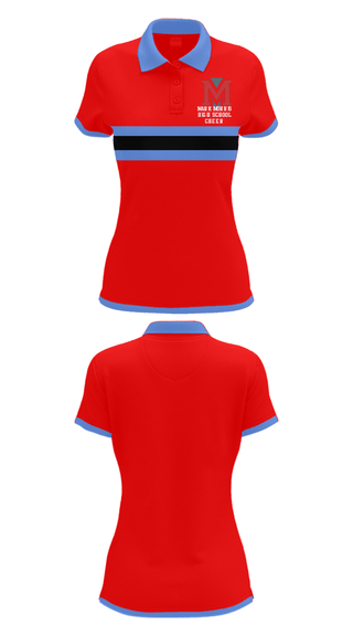 Short Sleeve Performance Polo, Mark Morris High School Cheer, Cheer, Teamtime, Team time, sublimation, custom sports apparel, team uniforms, spirit wear, spiritwear, sports uniforms, custom shirts, team store, custom team store, fundraiser sports, apparel fundraiser