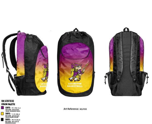 Gear Bag, Lexington High School Basketball, Men's Basketball, Teamtime, Team time, sublimation, custom sports apparel, team uniforms, spirit wear, spiritwear, sports uniforms, custom shirts, team store, custom team store, fundraiser sports, apparel fundraiser