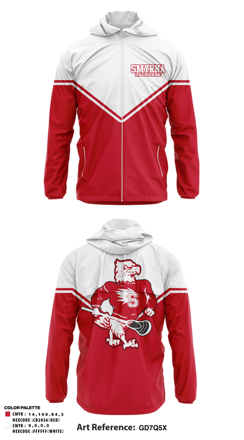 Windbreaker, Smyrna Lacrosse, Men's Lacrosse, Teamtime, Team time, sublimation, custom sports apparel, team uniforms, spirit wear, spiritwear, sports uniforms, custom shirts, team store, custom team store, fundraiser sports, apparel fundraiser