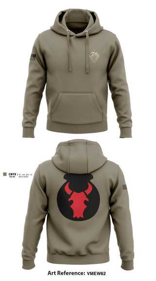 Hoodie, Det. 2 HHB 1-194 FA, National Guard, Teamtime, Team time, sublimation, custom sports apparel, team uniforms, spirit wear, spiritwear, sports uniforms, custom shirts, team store, custom team store, fundraiser sports, apparel fundraiser
