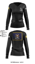1-155th Dixie Thunder 83572891 Women's Long Sleeve V-neck Shirt - 3